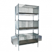 Lot 3 cages d'levage lapin complet