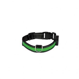 Collier lumineux USB rechargeable vert S