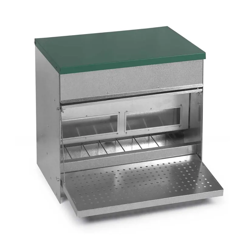 Mangeoire Trémie 20kg Anti-Nuisibles - Acier Galvanisé GAUN