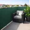 Canisse PVC occultante 1x5m vert - Fixations incluses