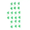 10 clips fixation 85x25mm pour tunnel - Vert résistant UV