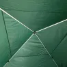 Tonnelle pliable 3x4 m acier vert avec parois latérales