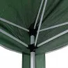 Tonnelle pliable 3x4 m acier vert avec parois latérales