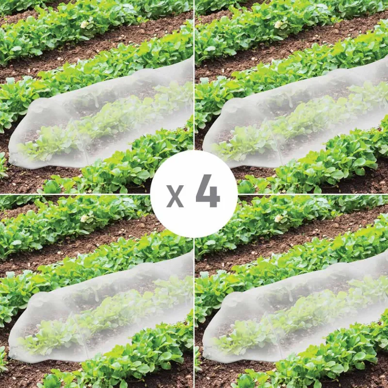 Lot de 4 tunnels de croissance 3m pour potager