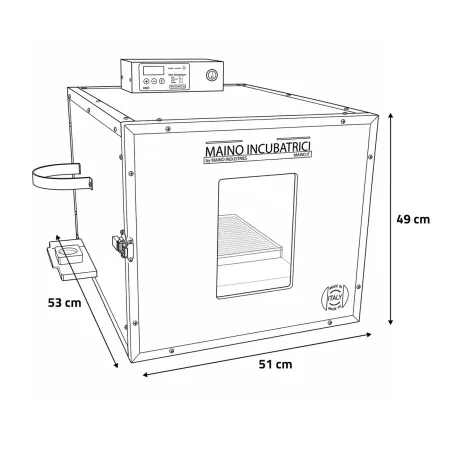 Couveuse DUC 70 Maino® - 70 œufs - Retournement automatique