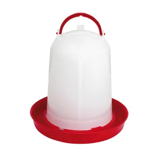 Abreuvoir 5L siphoïde rouge/blanc pour volailles - GAUN