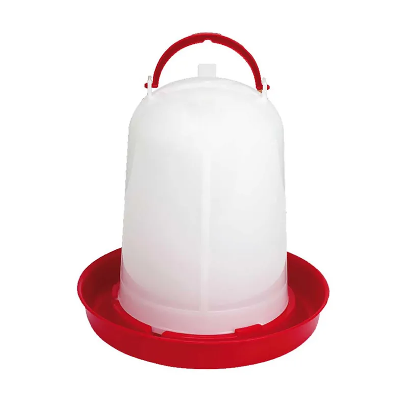 Abreuvoir 5L siphoïde rouge/blanc pour volailles - GAUN