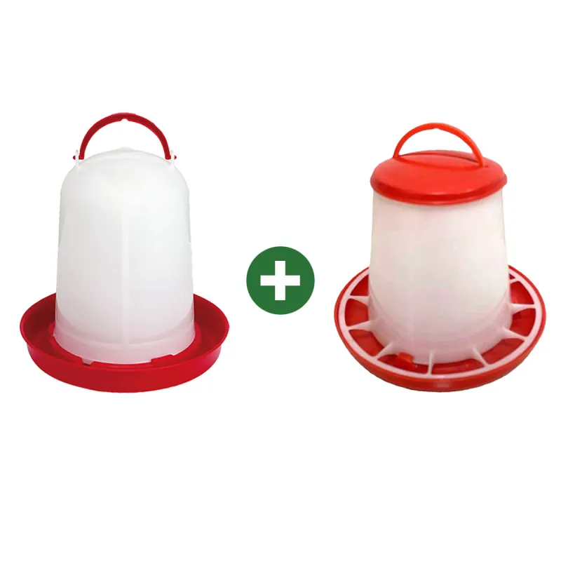 Kit abreuvoir 5L + mangeoire 6kg pour volailles