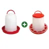 Kit abreuvoir 5L + mangeoire 6kg pour volailles