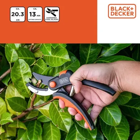 Sécateur Black&Decker 20cm - Précision et confort