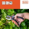 Sécateur Black&Decker 20cm - Précision et confort