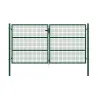 Portail 2 vantaux vert 3x1,5m - Maille 50mm acier