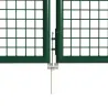 Portail 2 vantaux vert 3x1,5m - Maille 50mm acier