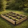 Carré potager sapin 115x80x54cm avec housse PVC - Montage simple