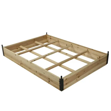 Carré potager sapin 115x80x54cm avec housse PVC - Montage simple