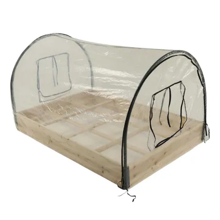 Carré potager sapin 115x80x54cm avec housse PVC - Montage simple