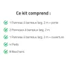 Chenil carré 2x2 m acier - Kit complet avec porte