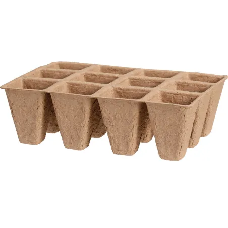 4 plaques biodégradables 12 alvéoles pour semis écolos