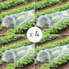 Lot de 4 tunnels de forçage 3m pour potager