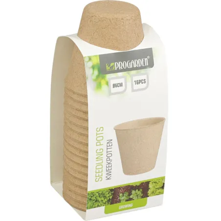 16 pots biodégradables Ø6cm pour semis écologiques