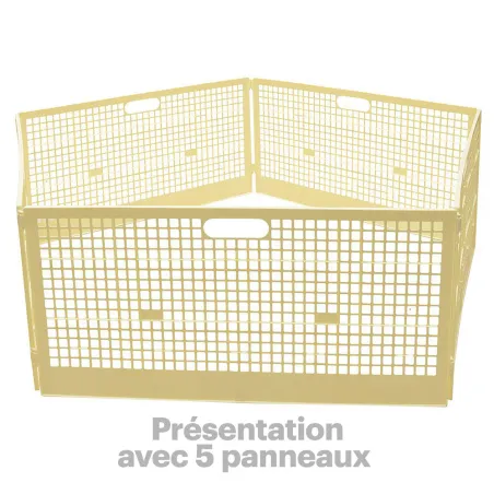 Parc modulable 6 panneaux + 12 charnières pour poussins
