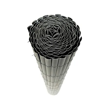 Canisse PVC occultante 1x5m gris - Fixations incluses