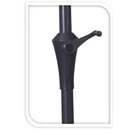 Parasol demi-rond taupe Ø2,7m - Toile 160g/m² manivelle