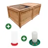 Kit complet pour poussins : abri + mangeoire et abreuvoir