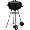 Barbecue mobile Ø46 cm - Grille chromée et bol émaillé
