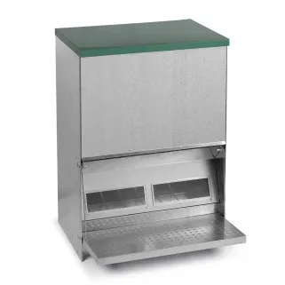 Mangeoire trémie 40kg anti-nuisibles - Acier galvanisé GAUN