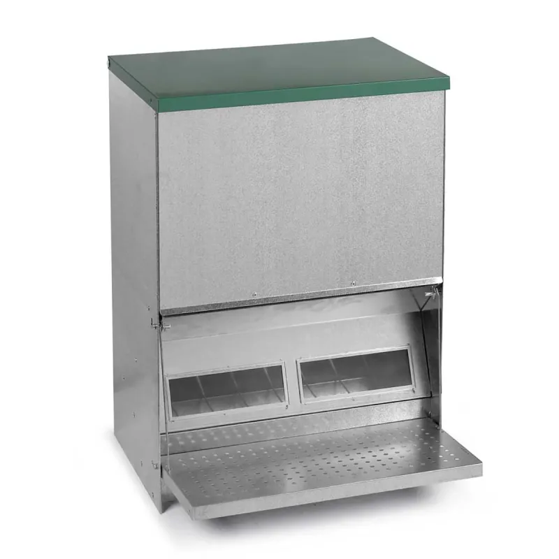 Mangeoire trémie 40kg anti-nuisibles - Acier galvanisé GAUN