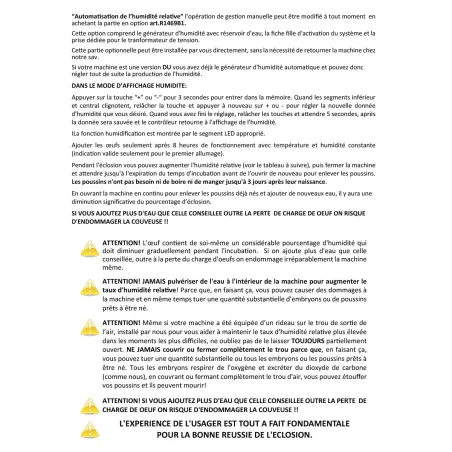 Couveuse auto DUC 70 Maino® - 70 œufs + humidificateur