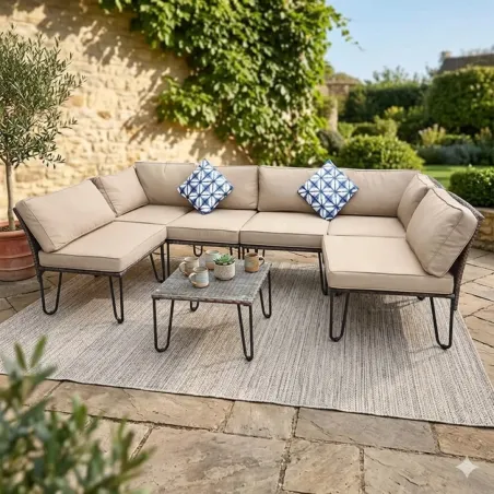 Canapé d'angle Family 3 places + table basse design