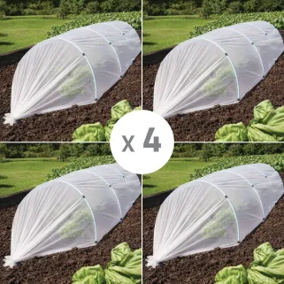 Lot de 4 voiles de croissance 2,5x10m pour cultures