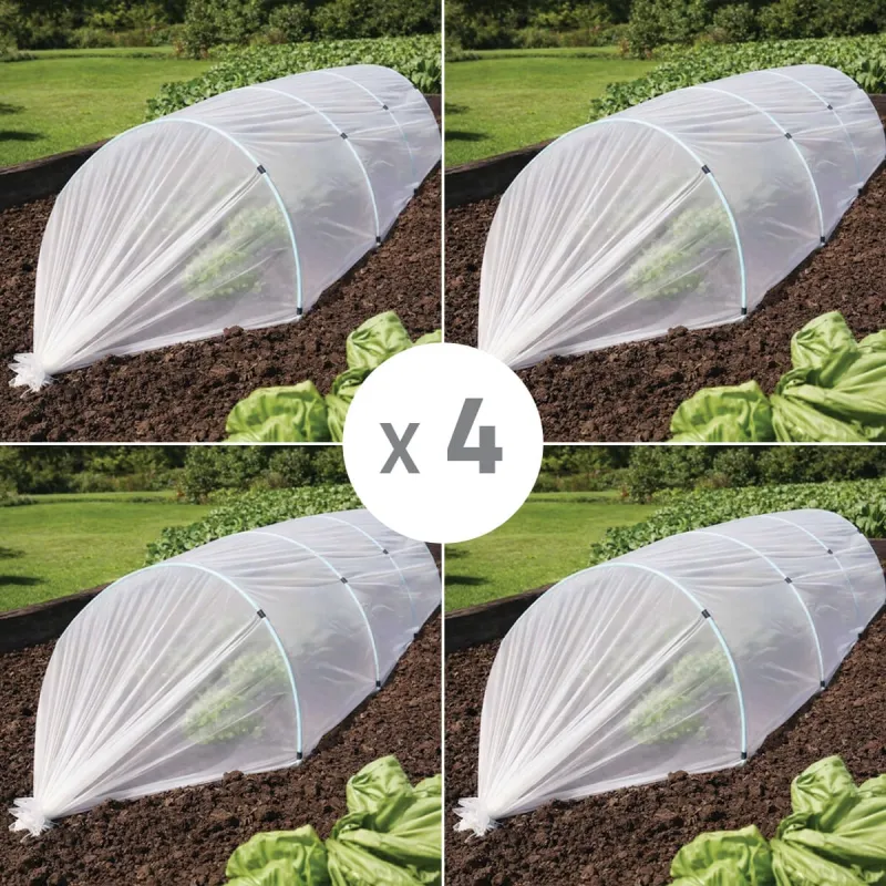Lot de 4 voiles de croissance 2,5x10m pour cultures
