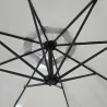 Parasol déporté Azur 3m gris - Ombrage robuste et design