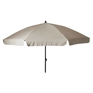 Parasol inclinable Ø2m taupe - Toile UPF30+ - Jardin/terrasse