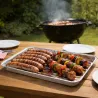 Barquettes BBQ aluminium 34x23x2,5 cm - Lot de 5