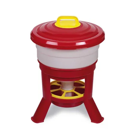 Kit 30L Mangeoire & Abreuvoir Volailles - Bleu/Rouge/Blanc