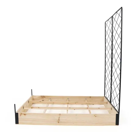 Carré potager sapin avec treillis 115x80x128 cm