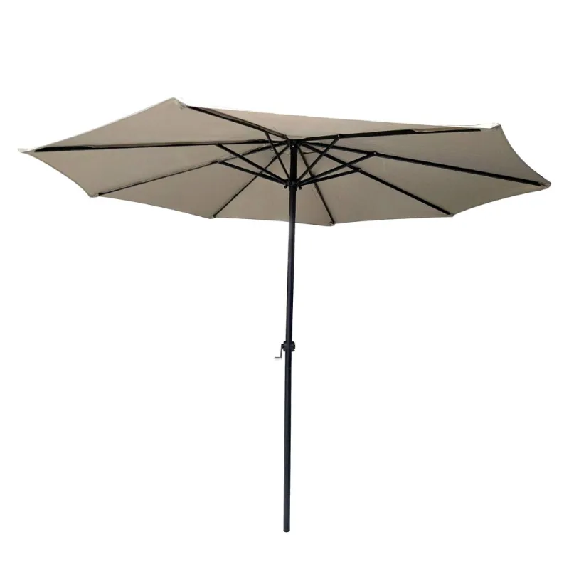 Parasol rond Ø 2,70 m marron – Ombre et élégance pour jardin
