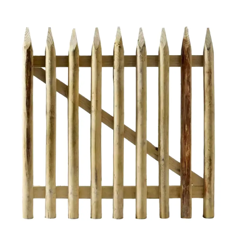 Portillon ganivelle châtaignier 1x1m - Rustique et durable