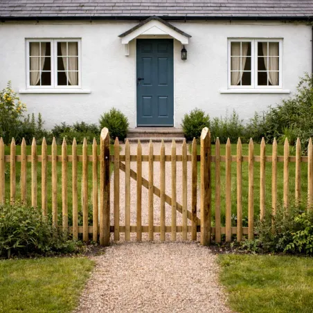 Portillon ganivelle châtaignier 1x1m - Rustique et durable