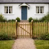 Portillon ganivelle châtaignier 1x1m - Rustique et durable