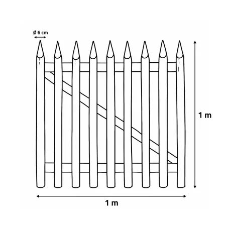 Portillon ganivelle châtaignier 1x1m - Rustique et durable