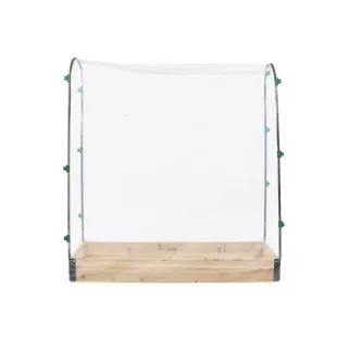 Carré potager tomates en sapin avec housse PVC 115x30x120cm