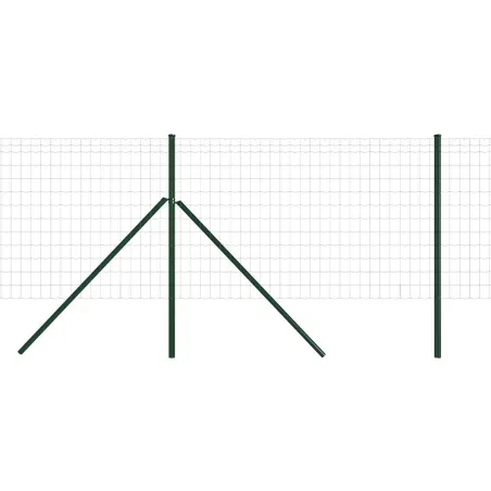 Rouleau grillage vert 1,5m x 20m - Maille 50x100mm Ø2,5mm