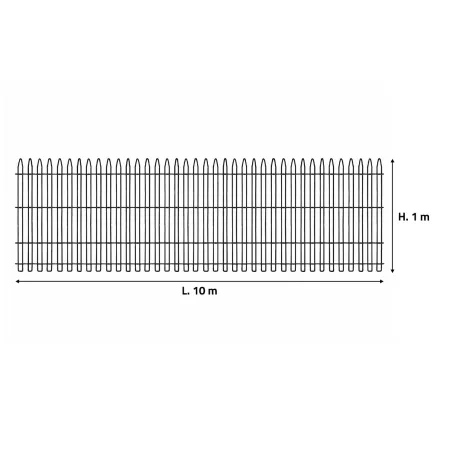 Clôture ganivelle en châtaignier PEFC - 10m x 1m - 6-7cm
