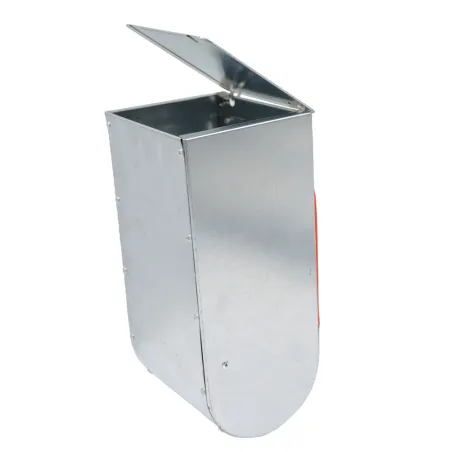 Mangeoire trémie acier galva 25x12x11 cm pour lapins et rongeurs