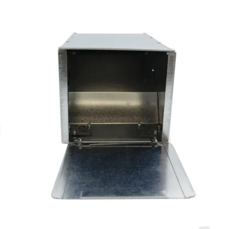 Mangeoire trémie acier galva 25x12x11 cm pour lapins et rongeurs